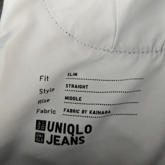 Uniqlo Stretch Slim Straight Jeans  Navy - Size 26 - Picture 6 of 7